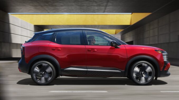 2026 nissan kicks side profile wrap around textured trim LB d